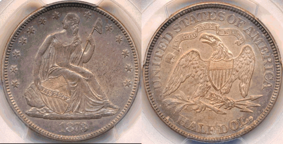 1870-CC Half PCGS AU-50