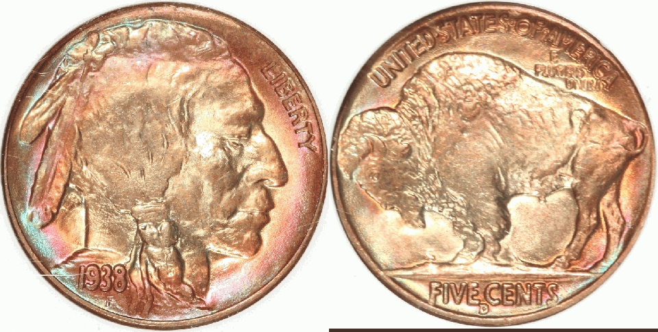 1938-D nickel NGC MS-67*